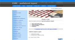 Desktop Screenshot of cube-podlahovetopeni.cz